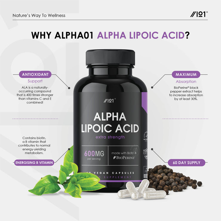 Alpha Lipoic Acid - 600mg - 60 Count