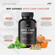 Organic Apple Cider Vinegar - 1280mg - 120 Count