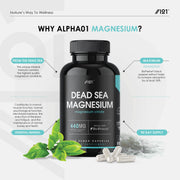 Dead Sea Magnesium Citrate (440mg elemental zinc per serving) - 1480mg Magnesium Citrate