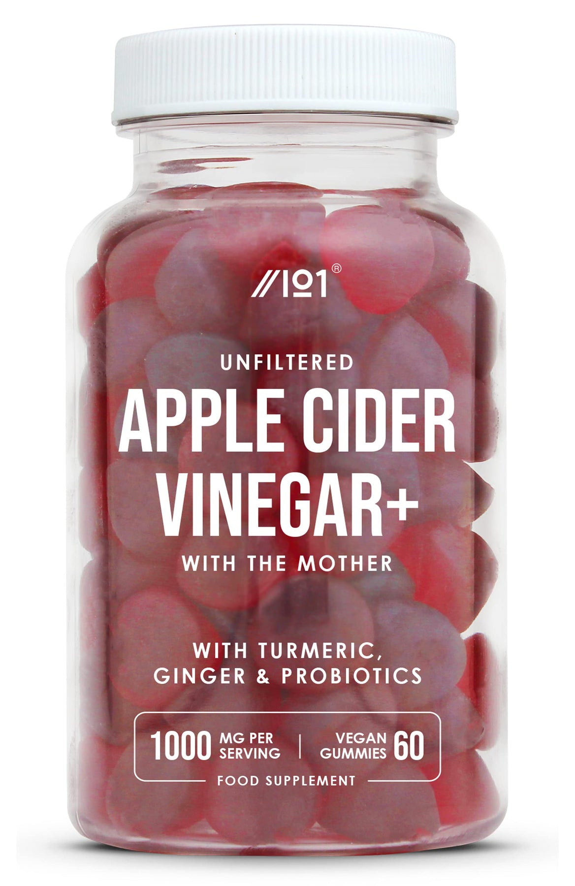 Gummies Apple Cider Vinegar With Mother 1000mg, 90 Vegan Apple