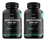 Organic Ashwagandha KSM-66® - 1650mg - 90 Count (2 Pack)