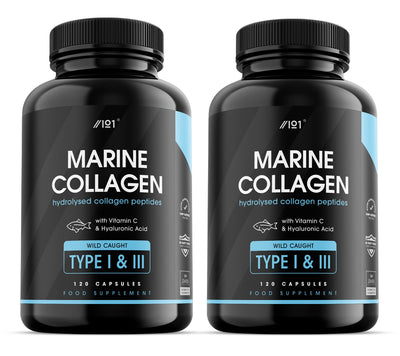 Wild-Caught Marine Collagen Types I & III - 120 Count (2 Pack)