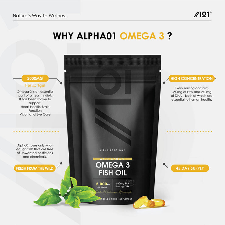 Omega 3 Fish Oil - 2000mg - 90 Softgels