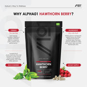 Organic Hawthorn Fruit Powder Capsules - 1000mg - 120 Capsules