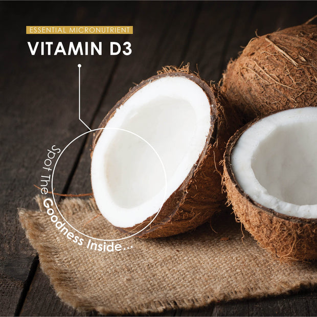 Vitamin D3 (2000iu/50mcg) with Coconut Oil - 180 Mini Softgels