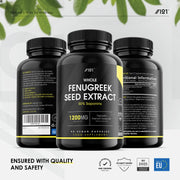 Whole Fenugreek Seed Extract - 1200mg - 90 Count (2 Pack)